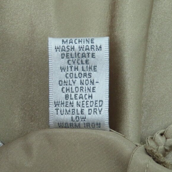 Erika Taylor Womens Small Beige Scallop Braided Embroidered Flower Nightgown VTG - Picture 7 of 9